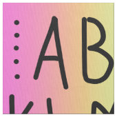 レインボー手書きABCsファブリック ファブリック (クローズアップ)