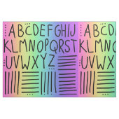レインボー手書きABCsファブリック ファブリック (ファットクウォーター)