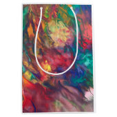 レインボー抱き枕カラフルグルーヴィパーティー紙バッグ ミディアムペーパーバッグ (正面)