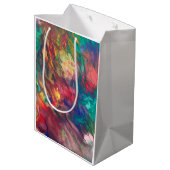 レインボー抱き枕カラフルグルーヴィパーティー紙バッグ ミディアムペーパーバッグ (裏面アングル)