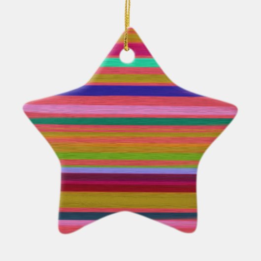 レインボー抽象芸術アストライプートモダン セラミックオーナメント (正面)