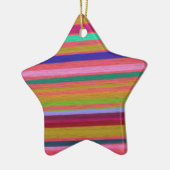 レインボー抽象芸術アストライプートモダン セラミックオーナメント (左)