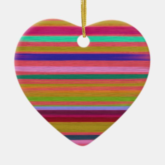 レインボー抽象芸術アストライプートモダン セラミックオーナメント (正面)
