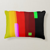 レインボー抽象芸術アート アクセントクッション (裏面)