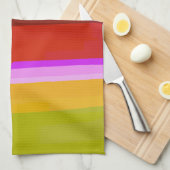 レインボー抽象芸術アート キッチンタオル (四つ折り)