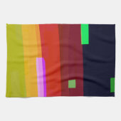 レインボー抽象芸術アート キッチンタオル (横)
