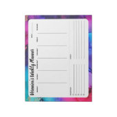 レインボー抽象芸術ウィークリーTo Doリストのメモ帳プランナー ノートパッド (回転)