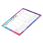 レインボー抽象芸術ウィークリーTo Doリストのメモ帳プランナー ノートパッド (アングル)