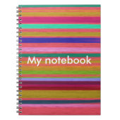 レインボー抽象芸術ストライプアートのカスモダンタブル ノートブック (正面)