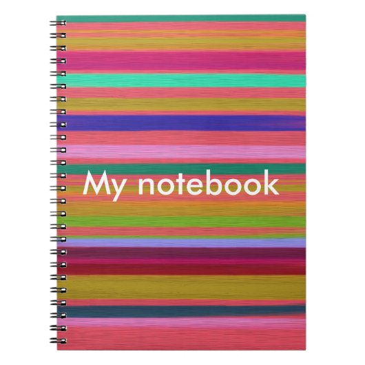レインボー抽象芸術ストライプアートのカスモダンタブル ノートブック (正面)