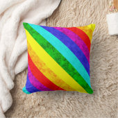 レインボー抽象芸術パターン クッション (ブランケット)