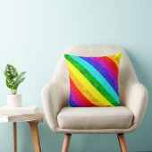 レインボー抽象芸術パターン クッション (椅子)