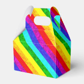 レインボー抽象芸術パターン フェイバーボックス (正面サイド)