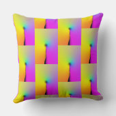 レインボー抽象芸術フラワーリピート装飾用クッション クッション (裏面)