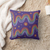 レインボー抽象芸術ライン装飾用クッション クッション (ブランケット)