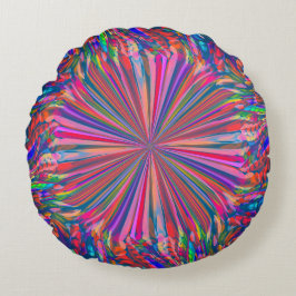 レインボー抽象芸術液体アートバイヒバワバ ラウンドクッション
