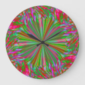 レインボー抽象芸術液体アートバイヒバワバ ラージ壁時計 (正面)