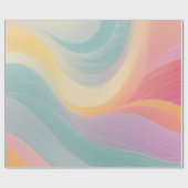 レインボー抽象芸術線 ラッピングペーパー (フラット)