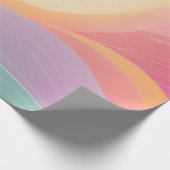 レインボー抽象芸術線 ラッピングペーパー (角)