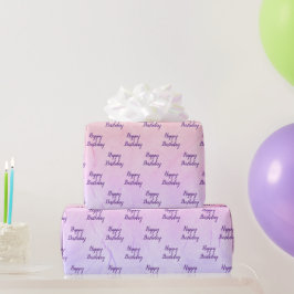 レインボー抽象芸術誕生日 ラッピングペーパー