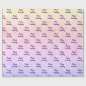 レインボー抽象芸術誕生日 ラッピングペーパー (フラット)