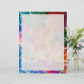 レインボー抽象芸術2 - 8.5インチx 11インチひな形シート (スタンド正面)