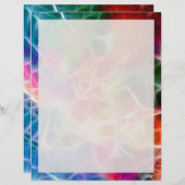 レインボー抽象芸術2 - 8.5インチx 11インチひな形シート (正面/裏面)