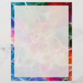 レインボー抽象芸術2 - 8.5インチx 11インチひな形シート (裏面)