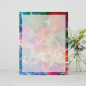 レインボー抽象芸術2 - 8.5インチx 11インチひな形シート (スタンド正面)