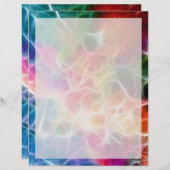 レインボー抽象芸術2 - 8.5インチx 11インチひな形シート (正面/裏面)