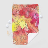 レインボー抽象芸術 ゴルフタオル (インサイチュ)