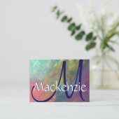 レインボー抽象芸術 |ブラッカッコいいクサイケデリックストローク 名刺 (スタンド正面)