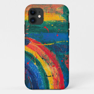 レインボー抽象芸術 iPhone 11 ケース