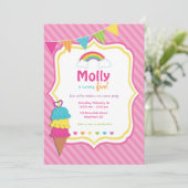 レインボー招待状 / アイスクリーム招待状 招待状 (スタンド正面)