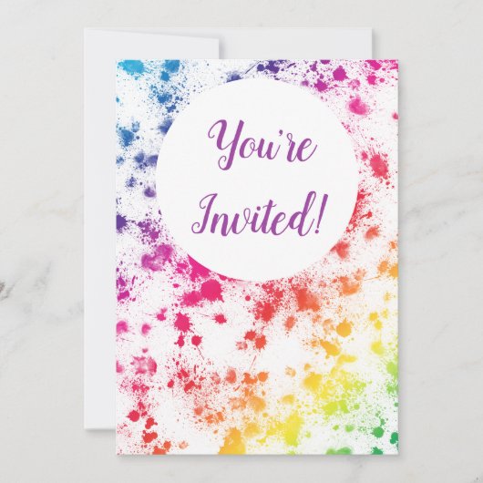 レインボー招待状 招待状 (正面)