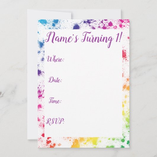 レインボー招待状 招待状 (裏面)