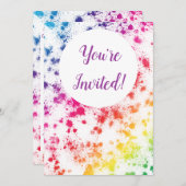 レインボー招待状 招待状 (正面/裏面)