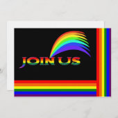 レインボー招待状 招待状 (正面/裏面)