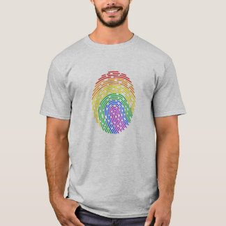 レインボー指紋Tシャツ Tシャツ