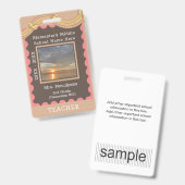 レインボー掲示板カスタム先生スタッフID Ba バッジ (正面＆裏面)