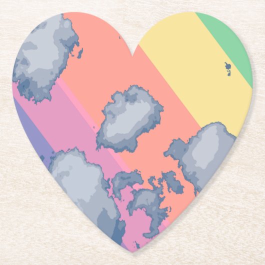 レインボー描 ペーパーコースター (正面)