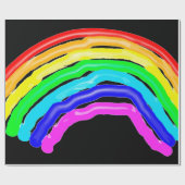 レインボー描 ラッピングペーパー (フラット)