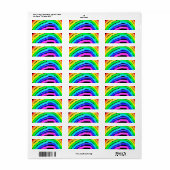 レインボー描 ラベル (フルシート)