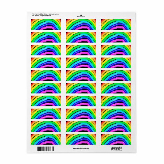 レインボー描 ラベル (フルシート)