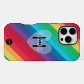 レインボー携帯電話ケースとハート名HAMbWG iPhoneケース (裏面横)
