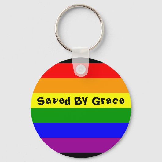 レインボー救フフラグ キーホルダー (正面)