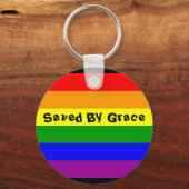 レインボー救フフラグ キーホルダー (正面)