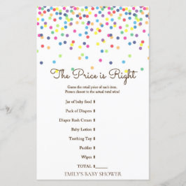 レインボー散水式ベビーシャワーゲーム印刷