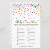 レインボー散水式ベビーシャワーゲーム印刷 (正面/裏面)