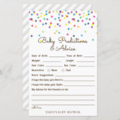 レインボー散水式ベビーシャワーゲーム印刷 (正面/裏面)